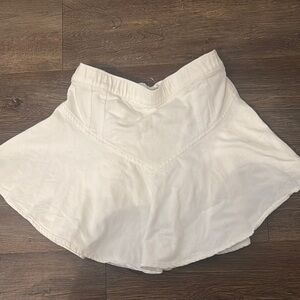 White Flared Skirt denim